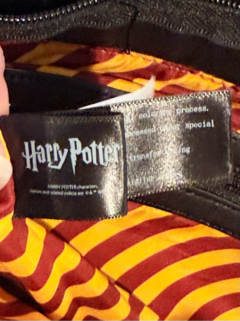 Loungefly Harry Potter Gray Tote Bag Purse Gryffindor Glasses Faux Leather Lined